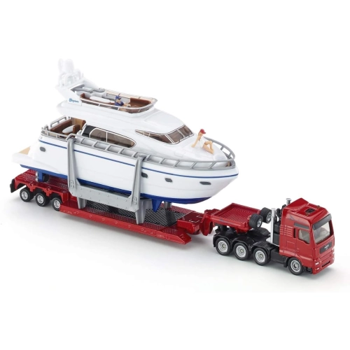 Ciężarówka z jachtem model metalowy SIKU S1849